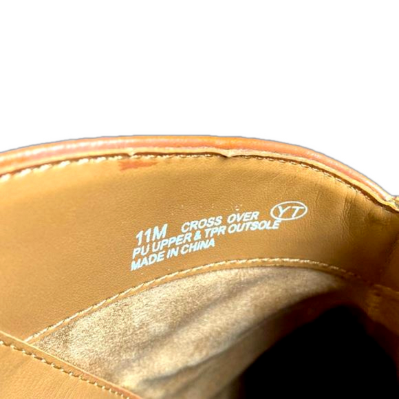 Women’s A2 by Aerosoles Dark Tan Ankle Boots With Gold Zipper - Size 11 - Picture 8 of 8